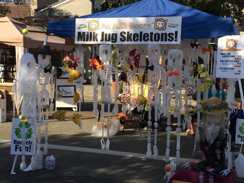 Fallbrook Harvest Faire milk jug skeletons